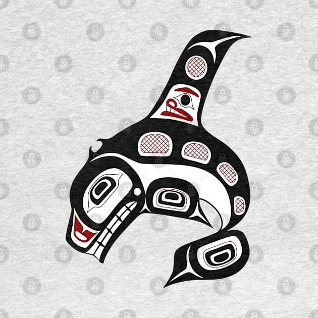 Northwest Pacific coast Haida art Killer whale by redhomestead